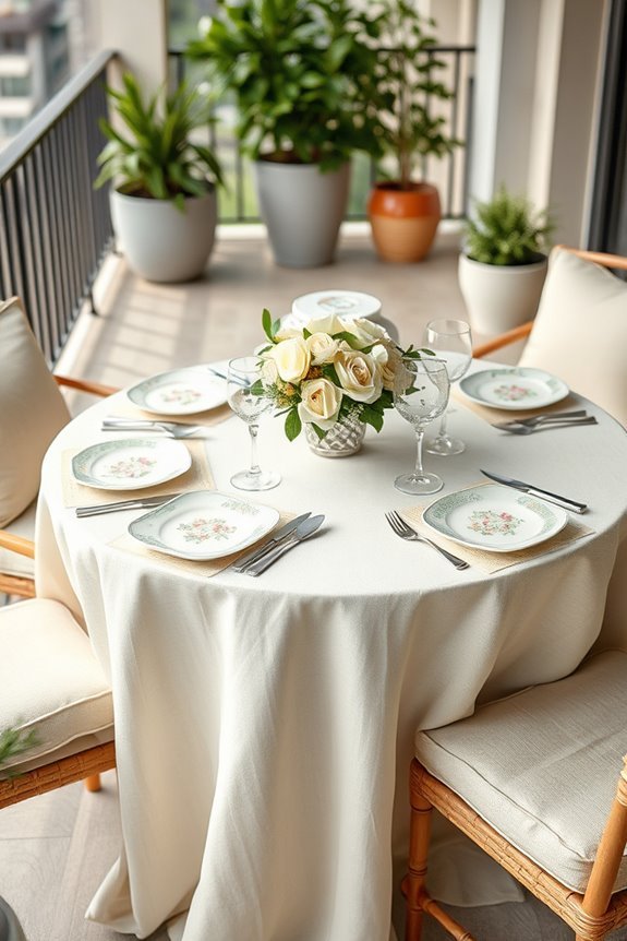 elegant balcony dining experience