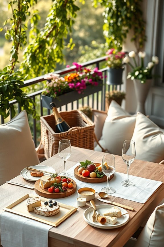 elegant balcony picnic experience