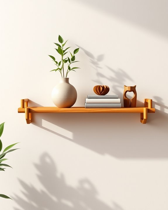 elegant bamboo wall display