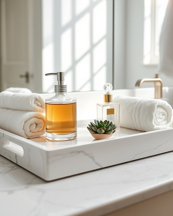 elegant bathroom organization solution