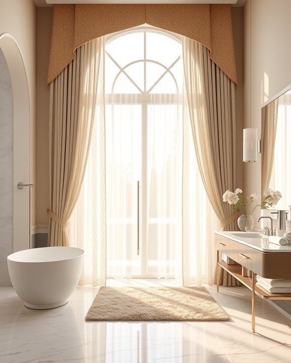 elegant bathroom window treatments
