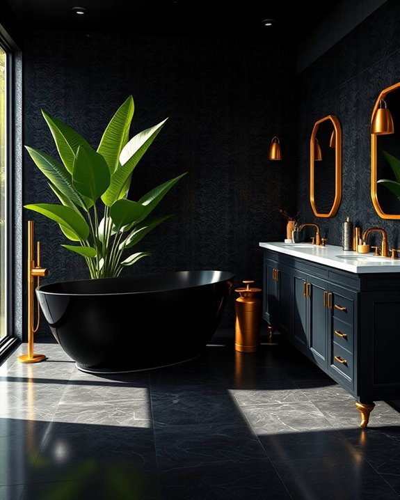 elegant black and gold accents