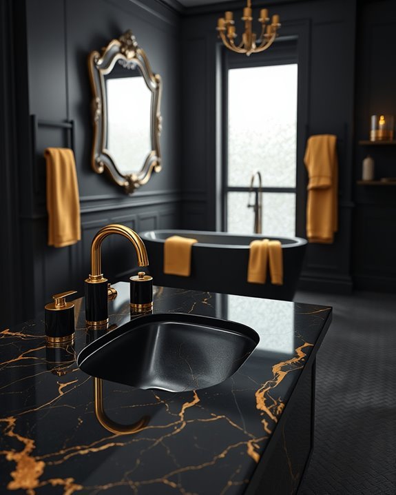 elegant black and gold