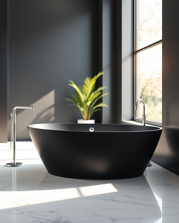 elegant black bathtub sanctuary