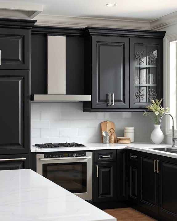 elegant black cabinet design
