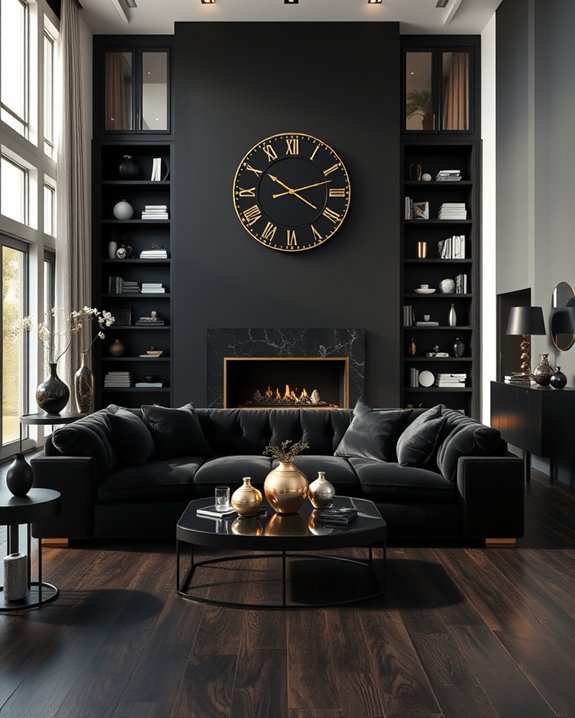 elegant black clock designs