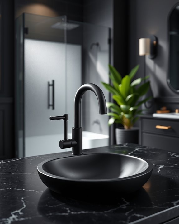 elegant black faucet transformation