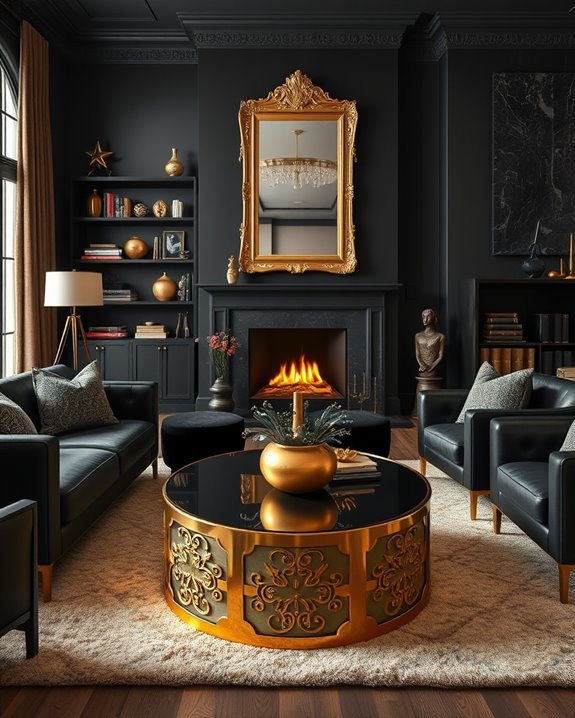 elegant black gold decor