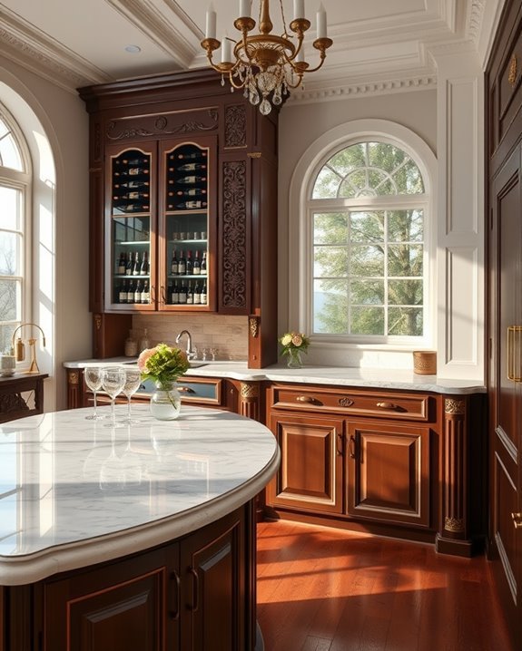 elegant built in wine racks