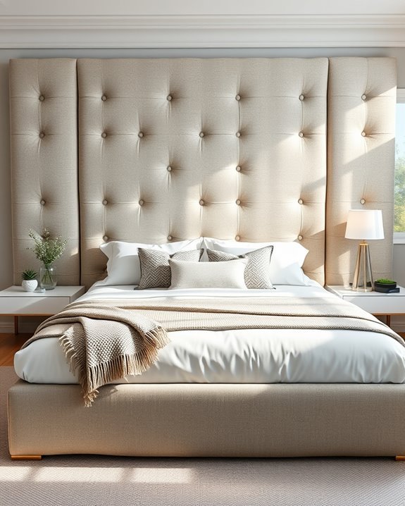 elegant button tufted headboards
