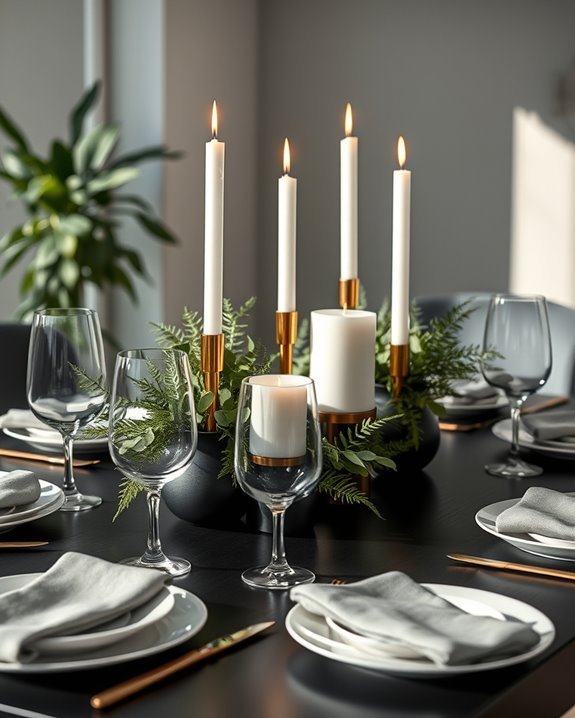 elegant candle table decor