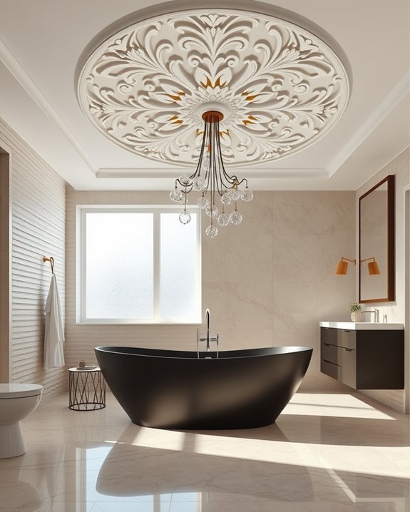 elegant ceiling medallion accents