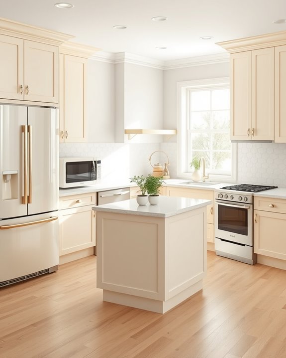 elegant cream and white appliances
