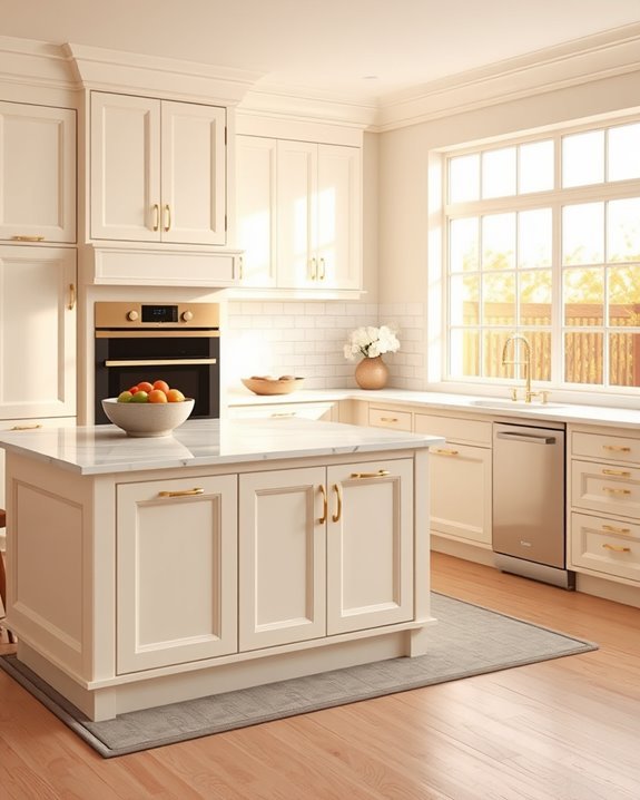 elegant cream kitchen accents