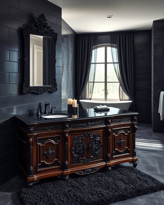 elegant dark vanity design
