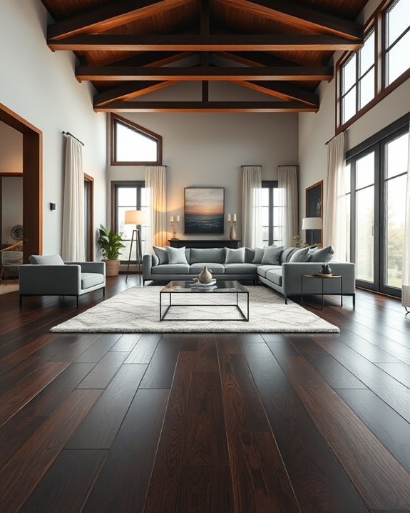 elegant dark wood floors