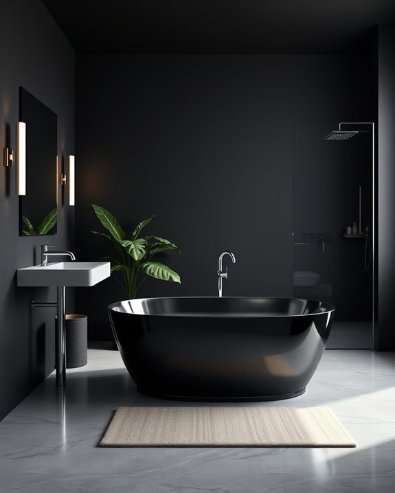 elegant deep charcoal retreat