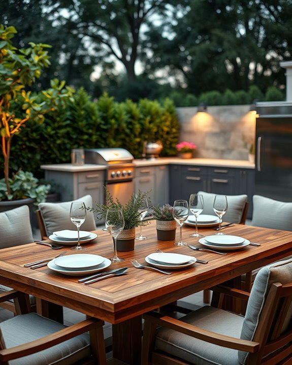 elegant dining atmosphere created
