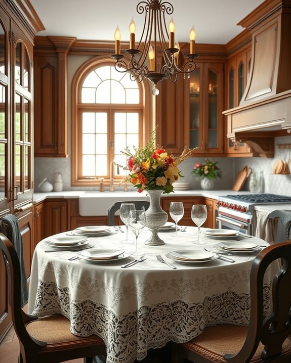 elegant dining atmosphere created