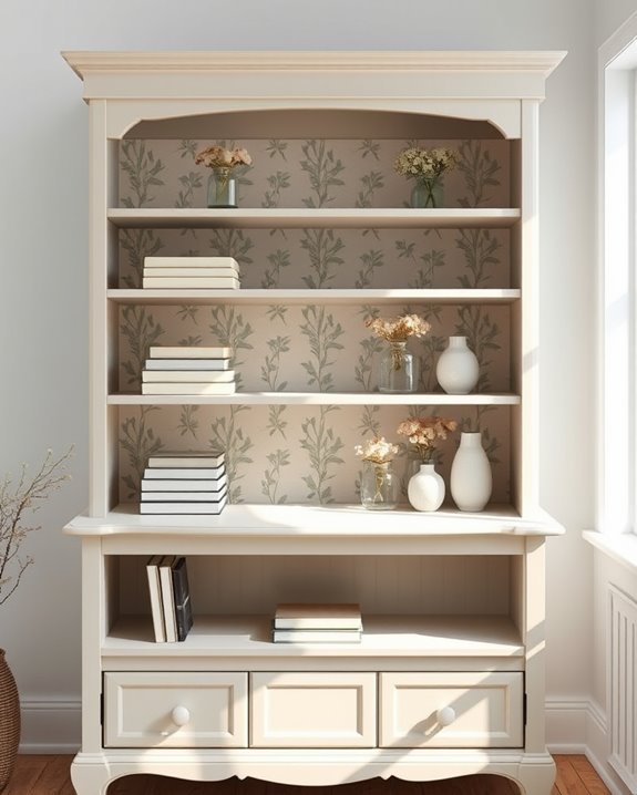 elegant fabric hutch backing