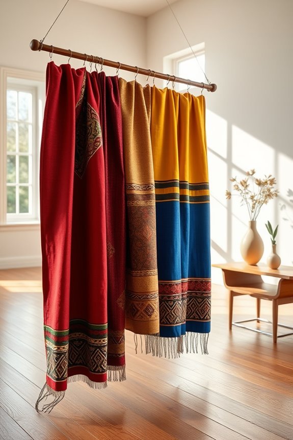 elegant fabric wall hangings