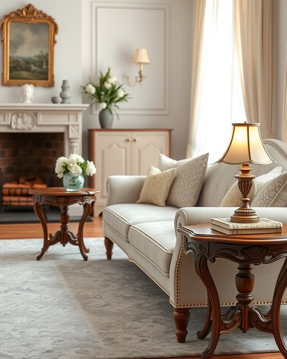 elegant french provincial side tables