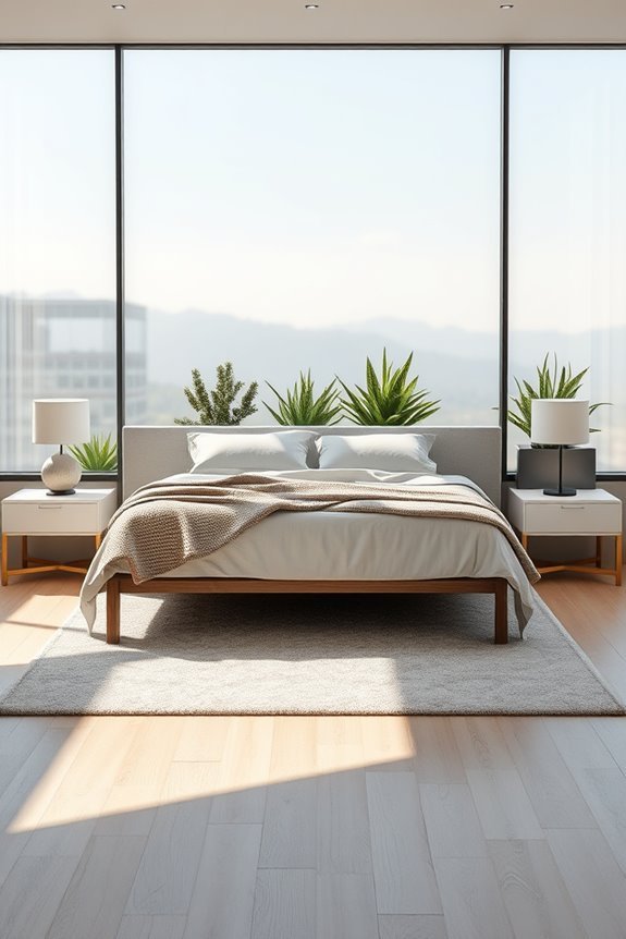 elegant glass bedroom design