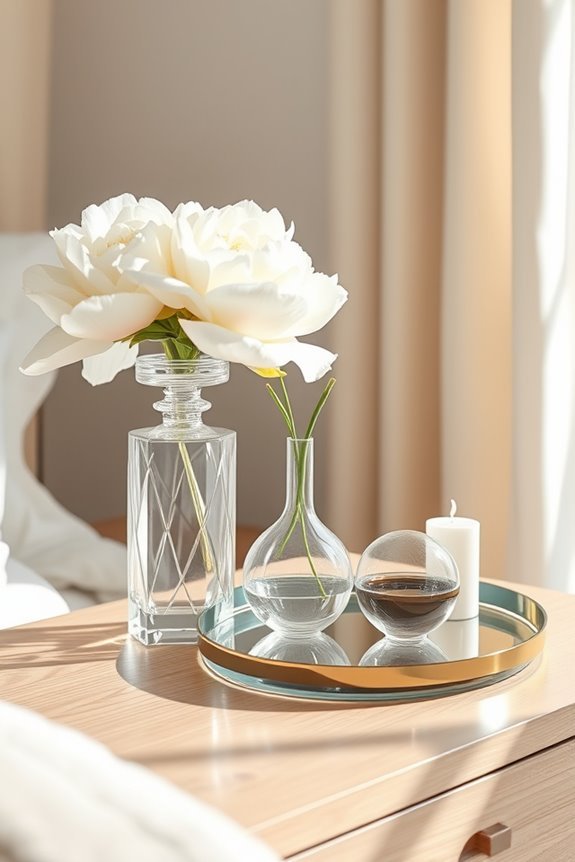 elegant glass decor accents