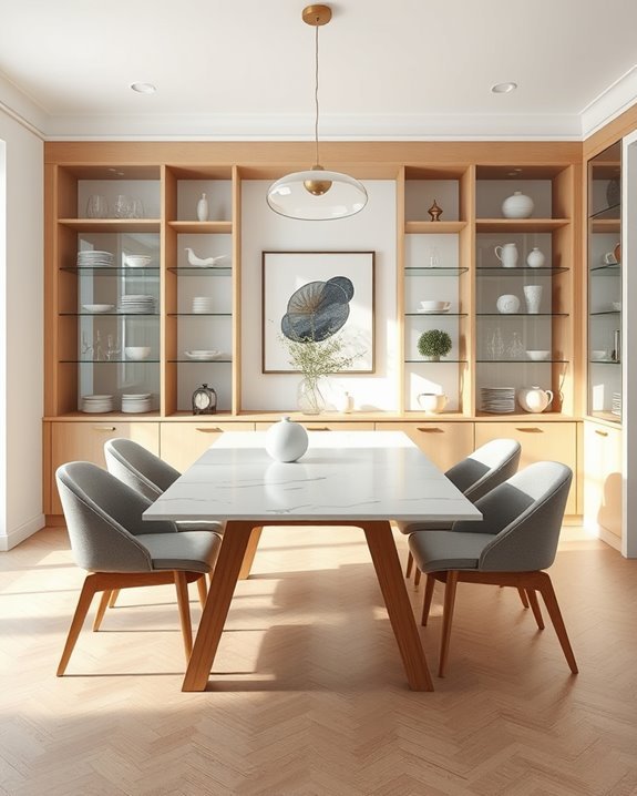 elegant glass display cases