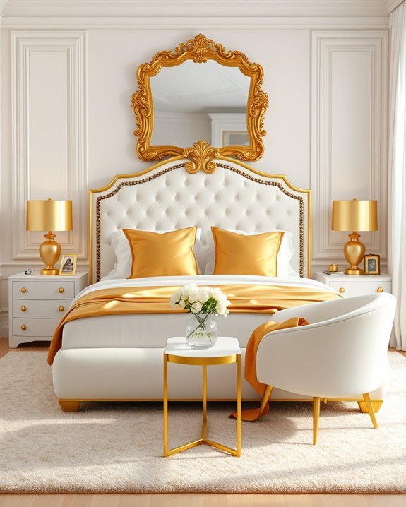 elegant gold and white