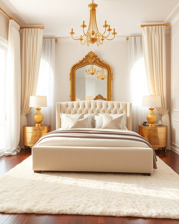 elegant gold curtain rods