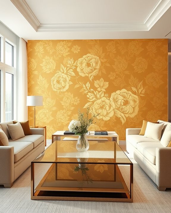 elegant gold floral designs