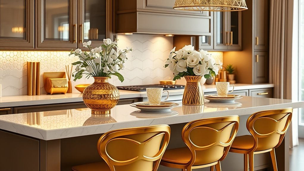 elegant gold kitchen decor