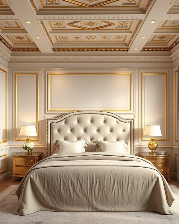 elegant gold leaf accents