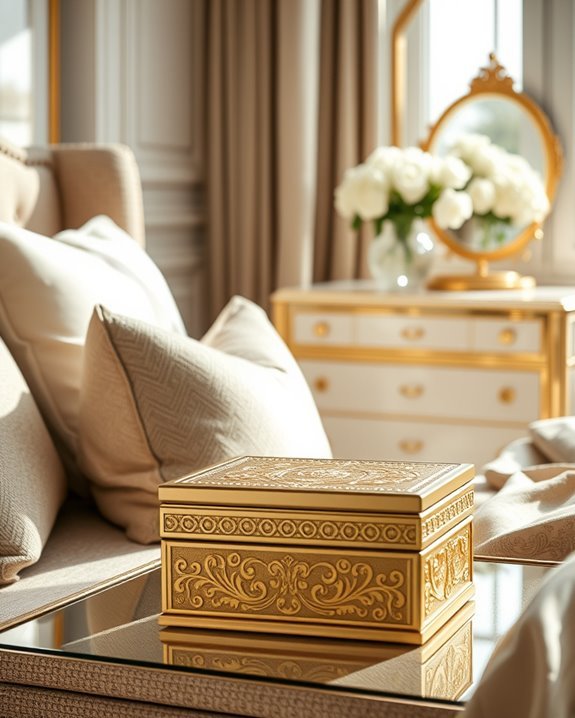 elegant gold storage solutions