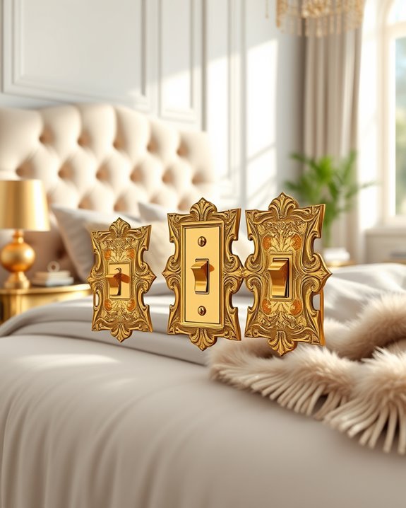 elegant gold switch plates
