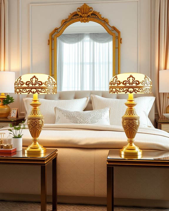 elegant gold table lamps