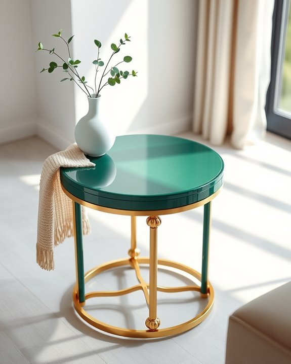 elegant green gold table