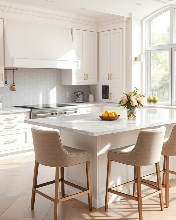 elegant kitchen breakfast bar