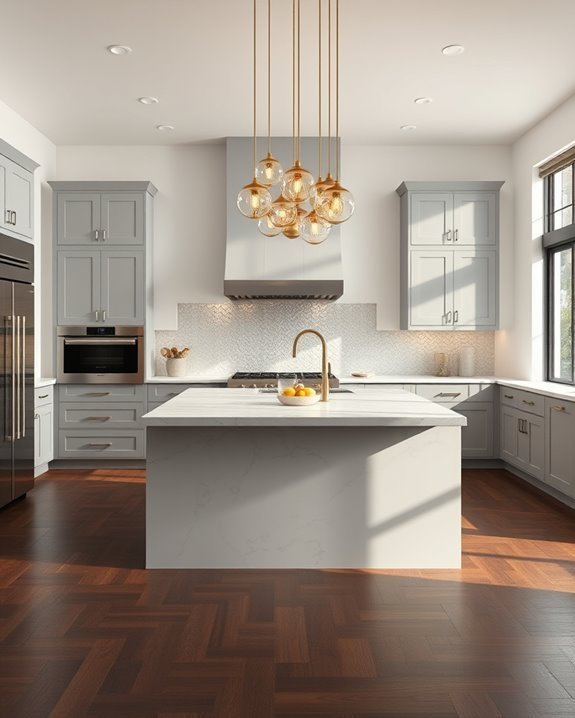 elegant kitchen lighting transformation