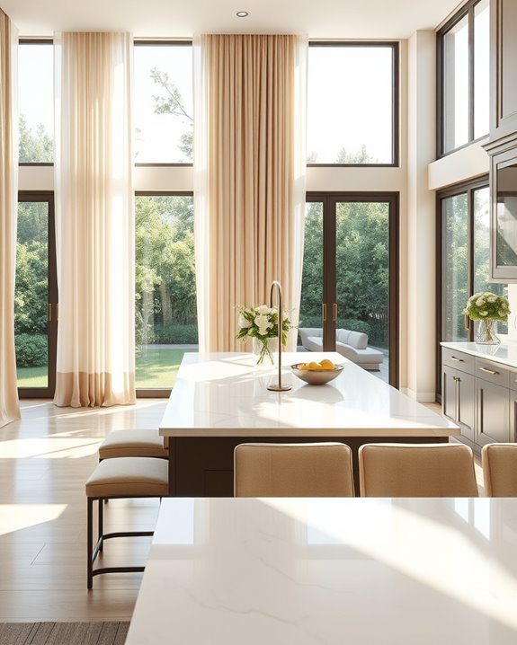 elegant kitchen window treatments