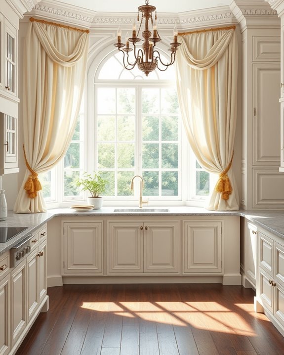 elegant lace curtains and valances