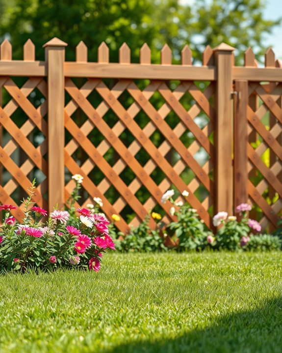 elegant lattice fence design