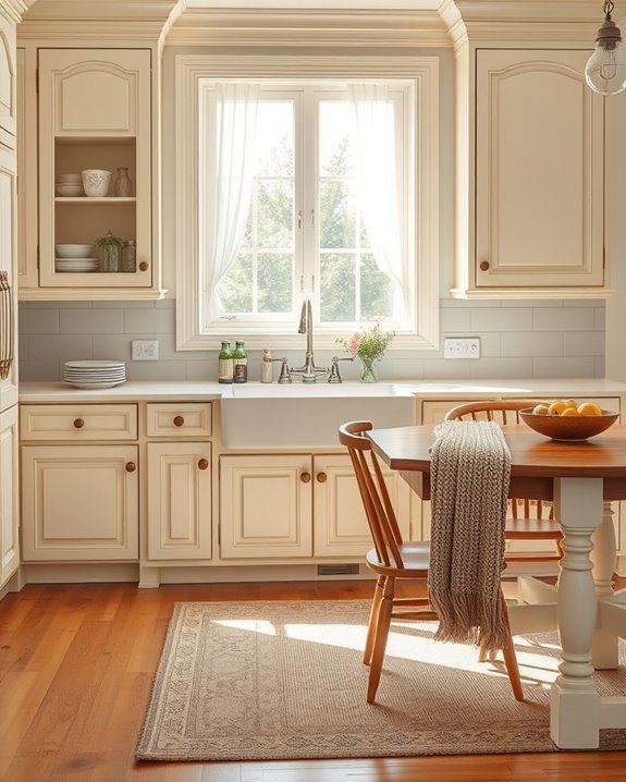 elegant light cream cabinets