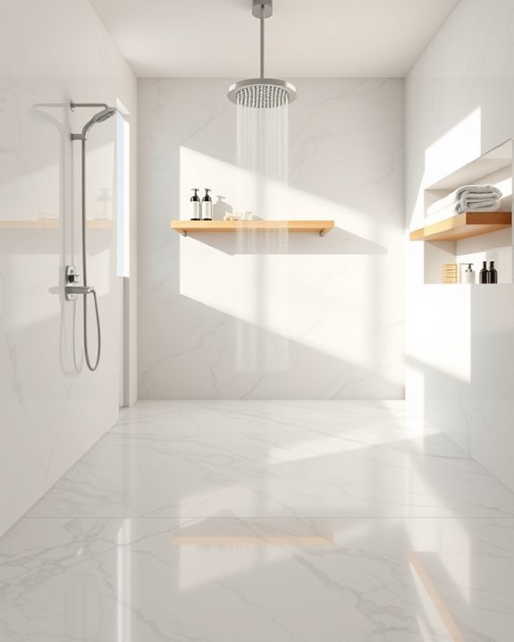 elegant low maintenance marble flooring