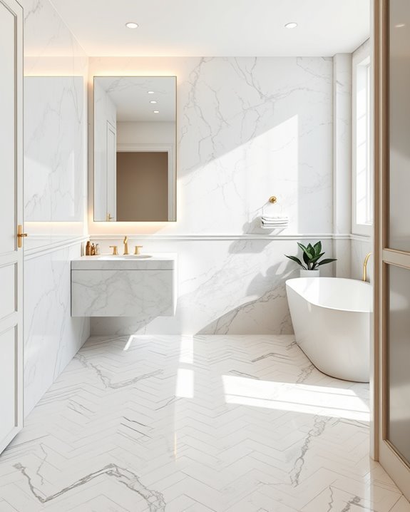 elegant marble accents elevate