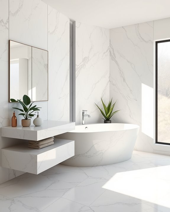 elegant marble wall panels