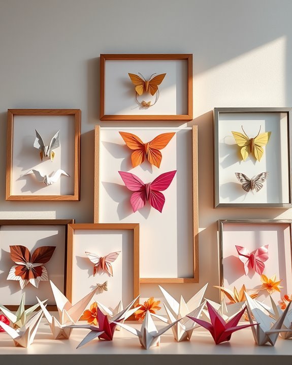 elegant origami wall art