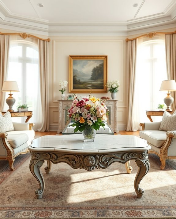 elegant ornate coffee tables