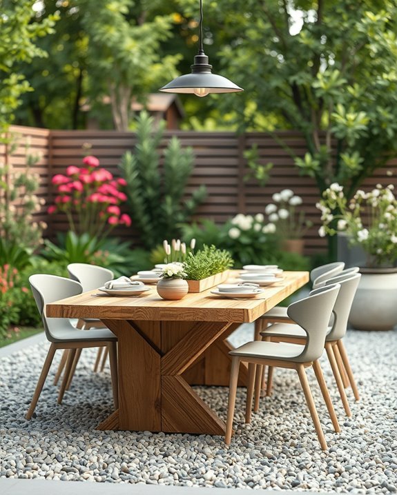 elegant outdoor dining ambiance